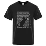 Men's High Quality T-shirt Cotton Blend Funny Cool Cat Design Print Summer Loose Short Sleeve for Men T-Shirt Male Tops Tees