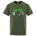 Men's T-shirt High Quality Cotton Blend Funny Math Design Printed Loose in Summer Casual O-neck T-shirt for Men Tees Male Tops - Image 4