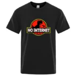 Men's High Quality Cotton Blend Funny Dinosaur Print Summer T Shirt Loose O-neck For Men Tshirt Short Sleeve T-shirt Male Tee