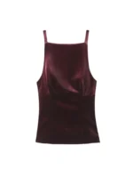 Women's Strappy Tank Tops with Back Bow, Straight Neck, Side Zipper, Female Camis, Sexy Fashion - Image 2