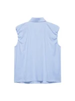 Women's Plaid Blouses with Front Buttons and Lapel Collar, Chic Tops for Women Summer - Image 2