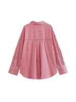 Oversized Poplin Shirts for Women, Long Sleeve, Button-up, Loose Female Blouses, Chic Tops, Fashion - Image 3