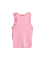 Women's Sleeveless Knit Tank Tops, V Neck ,Contrast Trims, Female Camis, Chic Vest Fashion - Image 3
