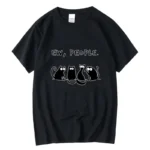 Men's T-shirt High Quality Cotton Blend Funny Cool Cat Printed Summer Casual Loose Cool T Shirt O-Neck Male T-Shirt Tops - Image 5