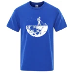 Men T-shirt High Quality Funny Cotton Blend Lunar Cleaner Printing Casual Cool Loose O-neck Male for MenT-shirt Hip Hop Tees - Image 4