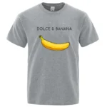 Summer Men T-shirt High Quality Cotton Blend Funny Banana Printing Loose O-neck Men Short Sleeve Casual For Male T-shirt Top Tee - Image 2
