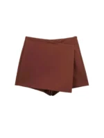Asymmetric Shorts Skirts for Women, High Waist, Side Zipper, Female Skort, Chic Fashion - Image 5