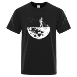Men T-shirt High Quality Funny Cotton Blend Lunar Cleaner Printing Casual Cool Loose O-neck Male for MenT-shirt Hip Hop Tees - Image 2
