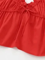 Women's Sexy Fashion Bow Tied Ruffled V-Neck Tank Top Thin Straps Backless Camisole Female Mujer - Image 6