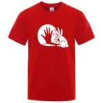Men's High Quality T-shirt Cotton Blend Funny Shadow Puppet Design Print Summer Casual Loose O-neck for Male T-shirt Tops Tees - Image 4
