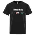 Men's Summer High Quality Cotton Blend Funny Printed T-Shirt Soft & Breathable Round Neck Short Sleeve Tee, Unisex Casual Wear