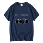 Men's T-shirt High Quality Cotton Blend Funny Cool Cat Printed Summer Casual Loose Cool T Shirt O-Neck Male T-Shirt Tops - Image 4