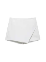 Women's Asymmetric Solid Color Skort Casual Side Zipper Shorts Skirts for Spring Summer Fashion - Image 6
