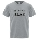 Men's T-shirt High Quality Cotton Blend Funny Cool Cat Printed Summer Fashion Casual Loose Cool for Men O-Neck Male T-Shirt Tops